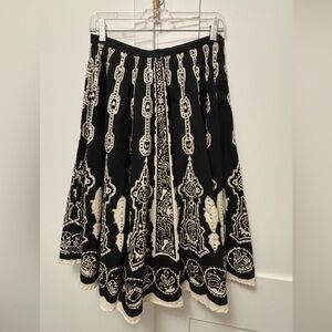 Black boho sequin skirt